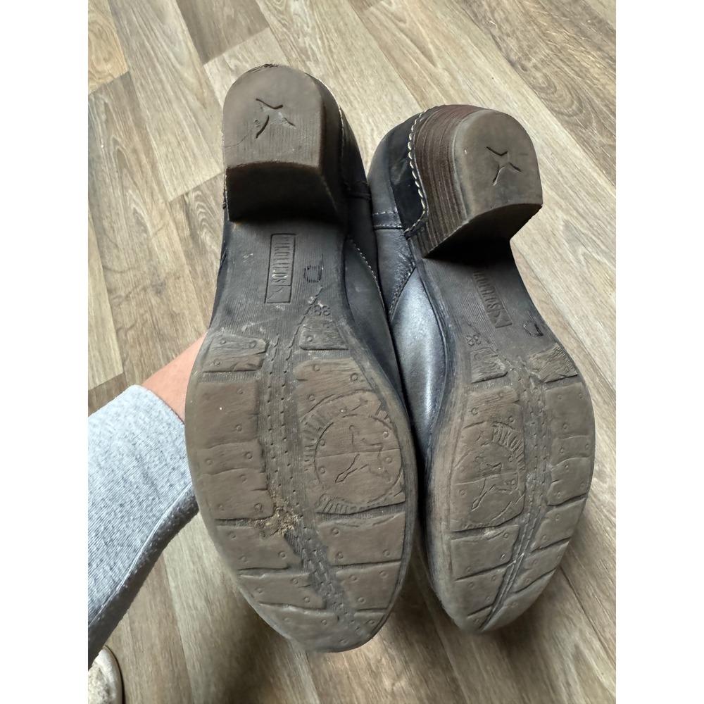 Pikolinos Rotterdam Women Grey Leather Lace Up Oxford Heels Shoes EU 38 - Picture 10 of 11